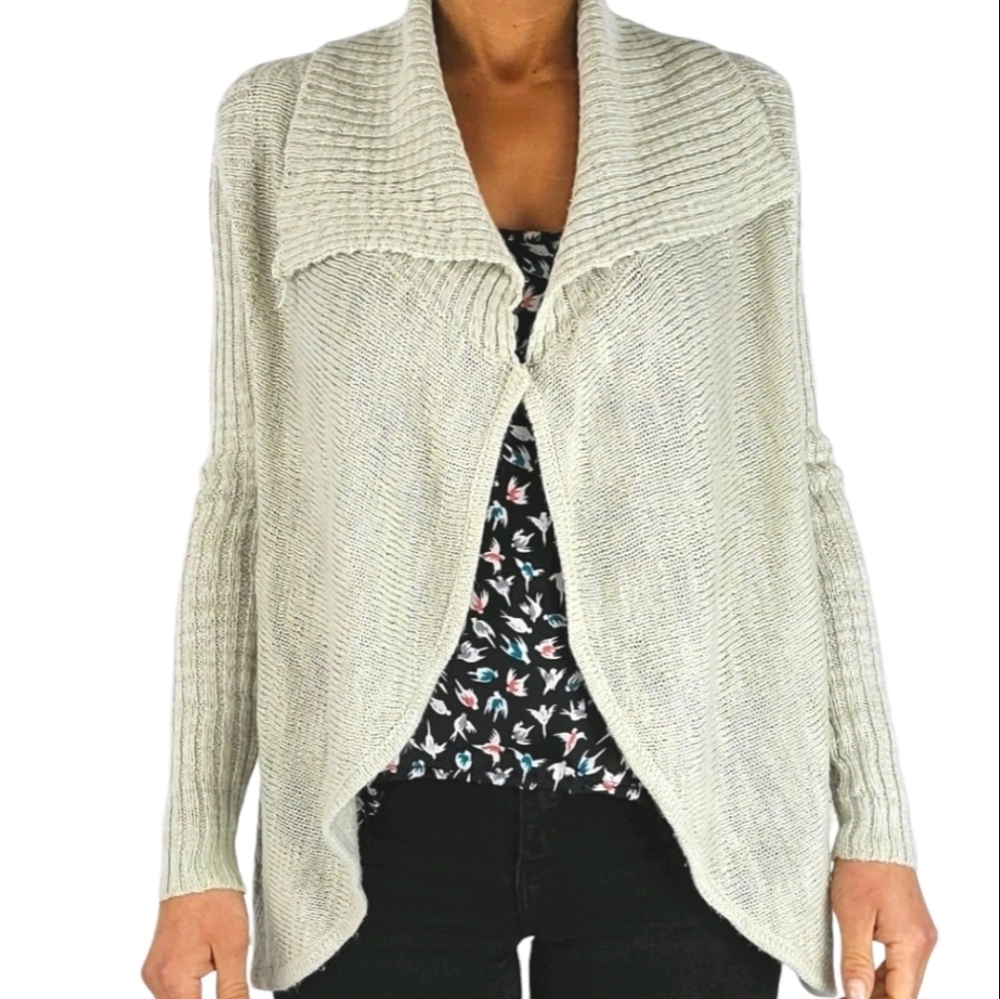 Element Open Cardigan Size Small Creme Knit